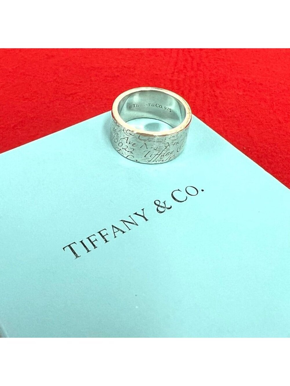 Tiffany & Co Vintage Notes Ring 925 Sterling Silver